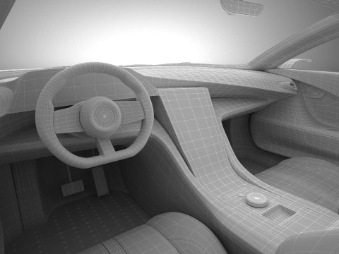 Generic Future EV Sportcoupe 3D Model