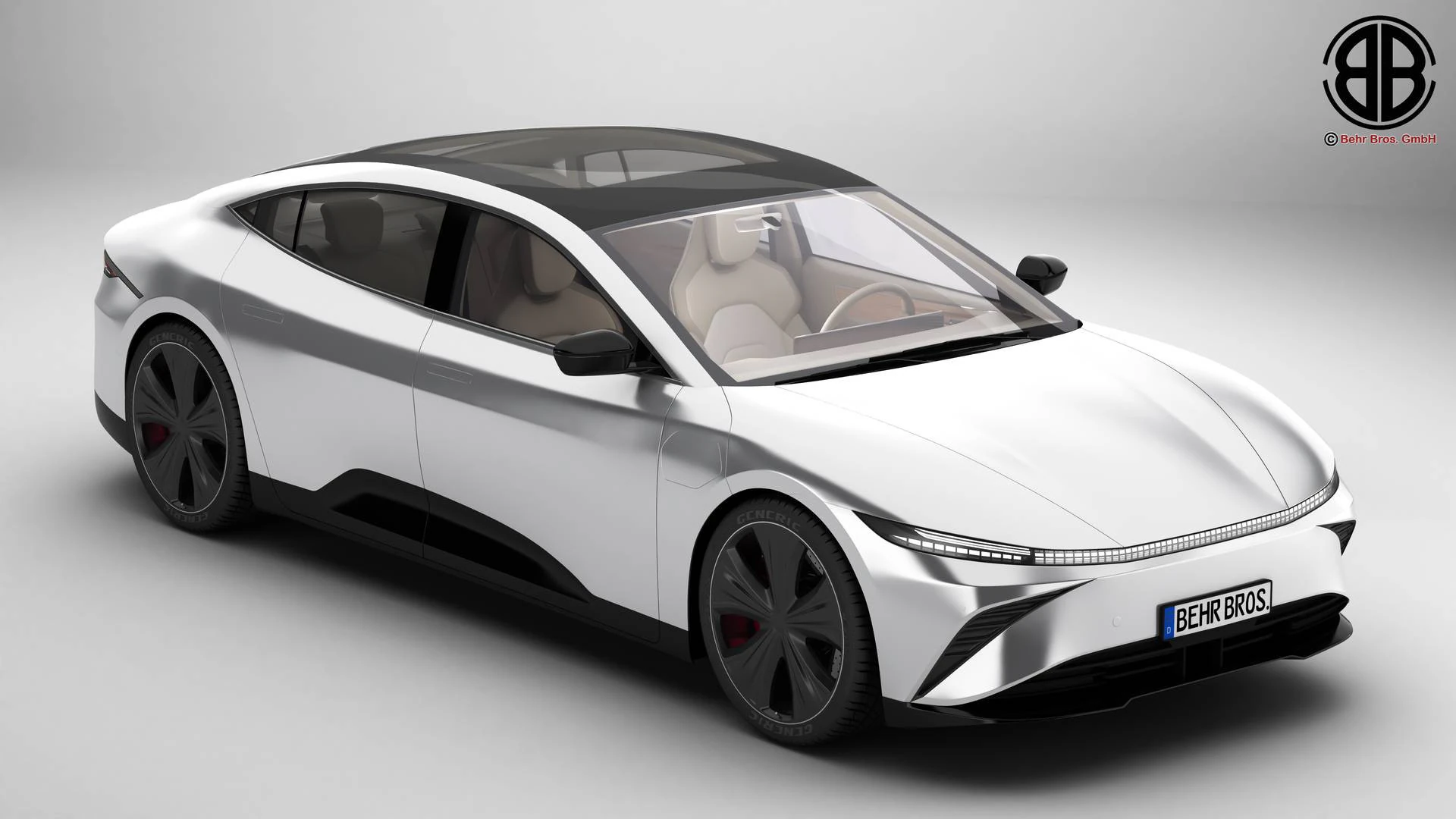 Berlina moderna generica Modello 3D .c4d .max .obj .3ds .fbx .stl .blend