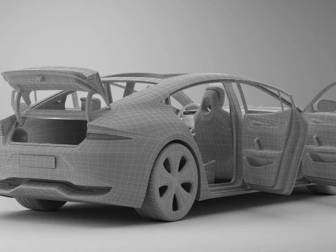 Berlina moderna generica Modello 3D