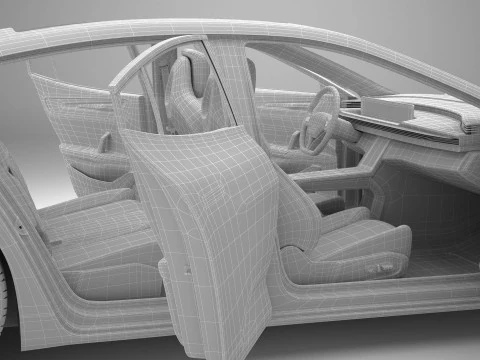 Berlina moderna generica Modello 3D