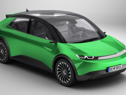 Generic Modern Compact Car 3D मॉडल