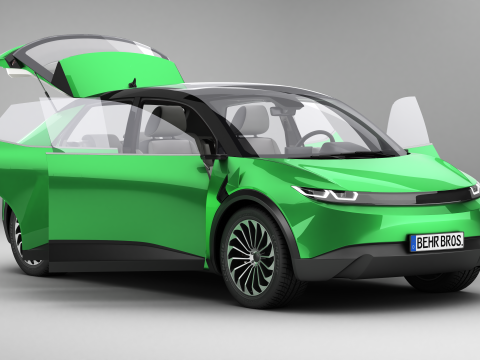 Generic Modern Compact Car 3D Model
