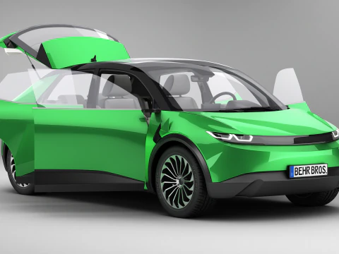 Generic Modern Compact Car 3D Model