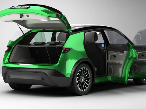 Generic Modern Compact Car 3D Model