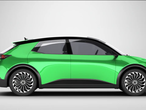 Generic Modern Compact Car 3D Model