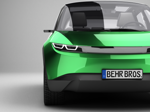 Generic Modern Compact Car 3D Model
