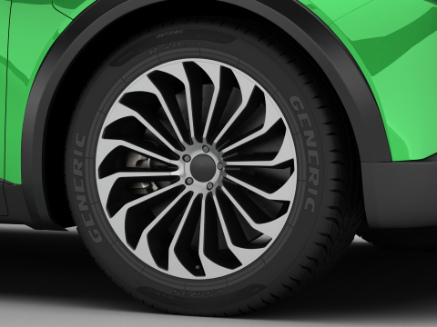 Generic Modern Compact Car 3D Model