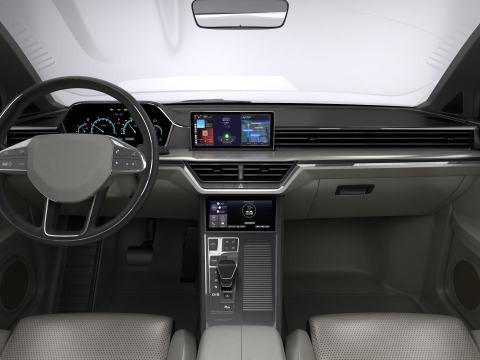Generic Modern Compact Car 3D Model