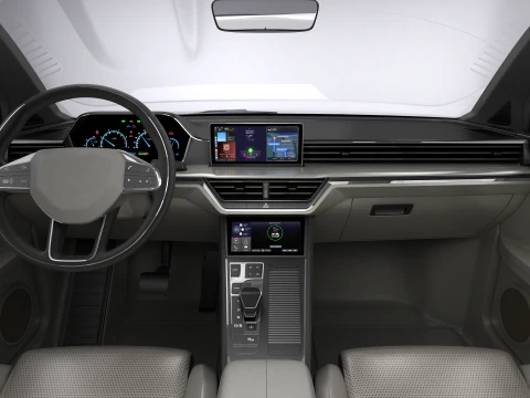 Generic Modern Compact Car 3D Model