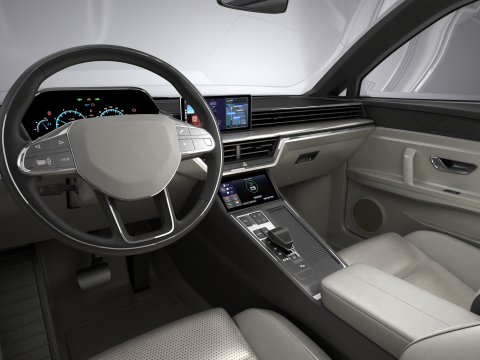 Generic Modern Compact Car 3D Model