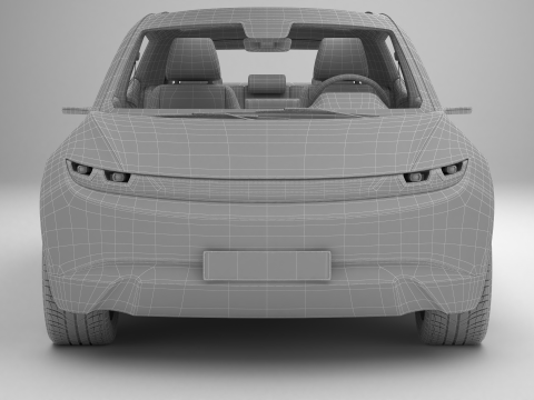 Generic Modern Compact Car 3D Model
