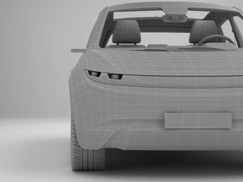 Generic Modern Compact Car 3D Model