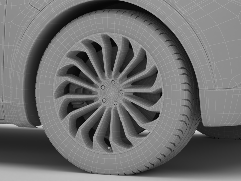 Generic Modern Compact Car 3D Model