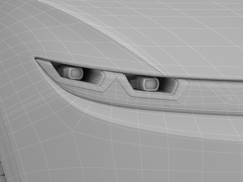 Generic Modern Compact Car 3D Model