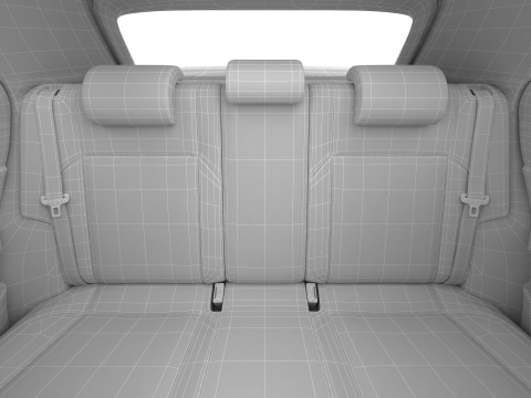 Generic Modern Compact Car 3D Model