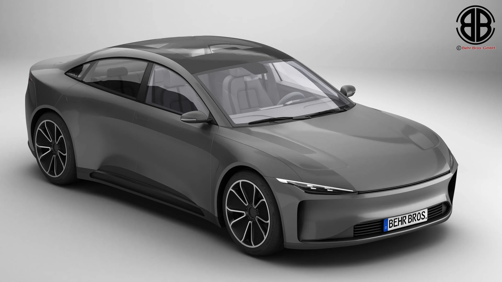 Coupé moderna generica Modello 3D .c4d .max .obj .3ds .fbx .stl .blend