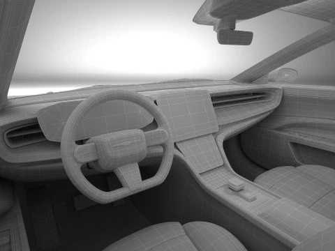 Coup&eacute; moderna generica Modello 3D