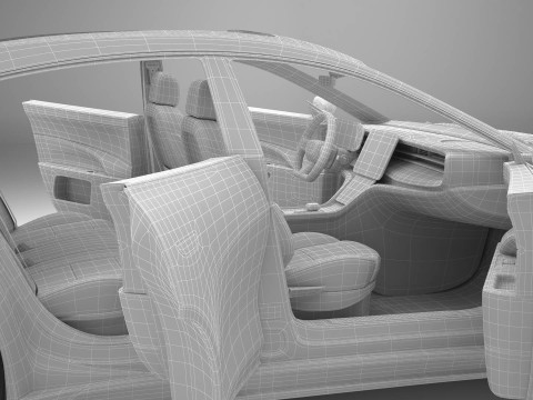 Generic Modern Coupe 3D Model