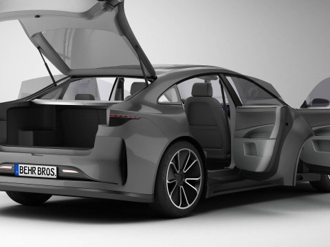 Generic Modern Coupe 3D Model