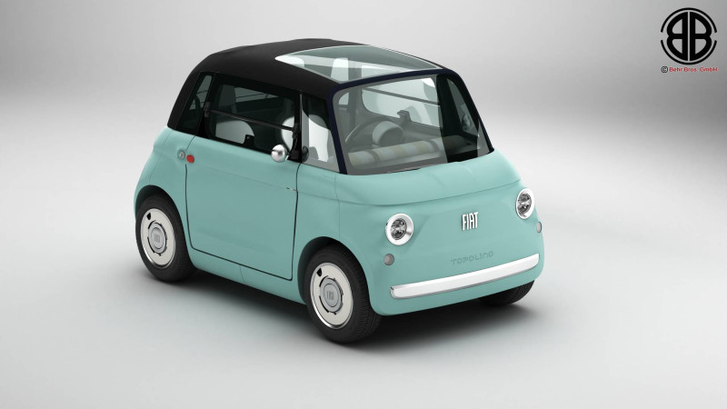 Fiat Topolino 2024 3D 模型 .c4d .max .obj .3ds .fbx .stl .blend