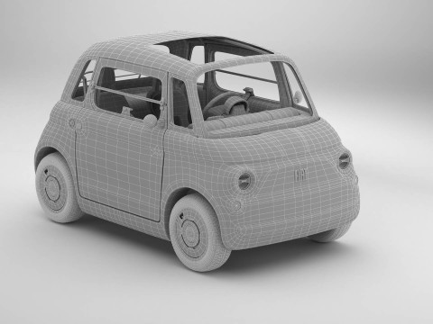 Fiat Topolino 2024 3D 模型