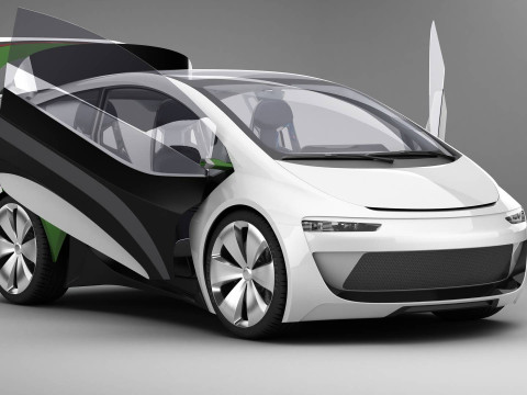 Generic Future EV Compact Car Modelo 3D