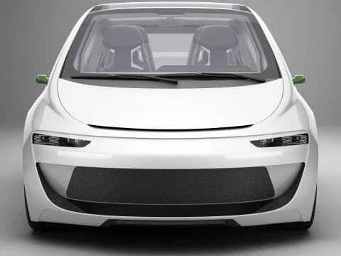 Auto compatta EV del futuro generico Modello 3D