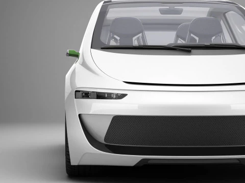 Auto compatta EV del futuro generico Modello 3D