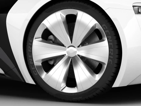 Auto compatta EV del futuro generico Modello 3D