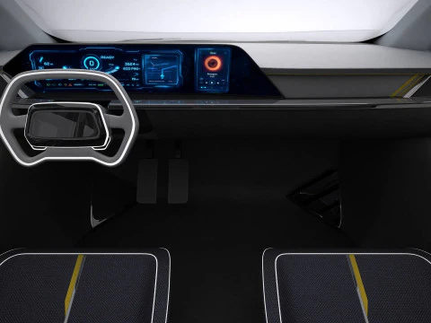 Auto compatta EV del futuro generico Modello 3D