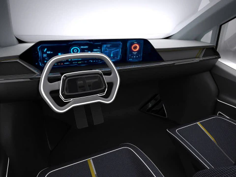 Auto compatta EV del futuro generico Modello 3D