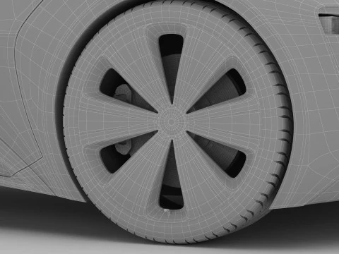 Auto compatta EV del futuro generico Modello 3D