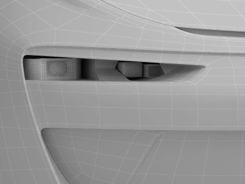 Auto compatta EV del futuro generico Modello 3D