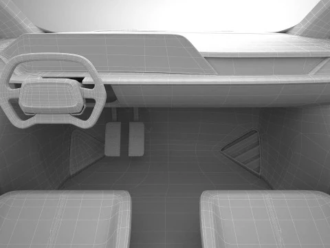 Auto compatta EV del futuro generico Modello 3D