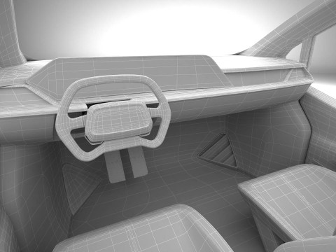 Generic Future EV Compact Car Modelo 3D