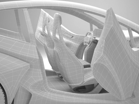 Generic Future EV Compact Car Modelo 3D