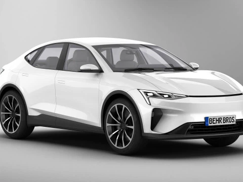 Coup&eacute; SUV moderno generico di classe superiore Modello 3D