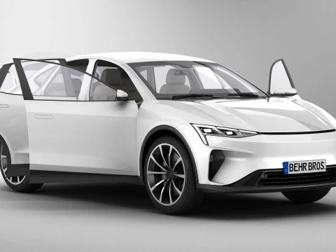 Coup&eacute; SUV moderno generico di classe superiore Modello 3D