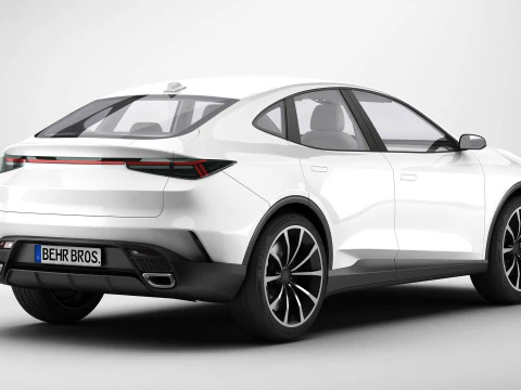 Coup&eacute; SUV moderno generico di classe superiore Modello 3D