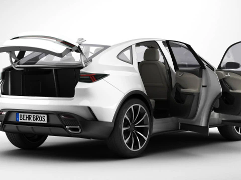 Coup&eacute; SUV moderno generico di classe superiore Modello 3D