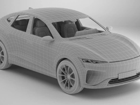Coup&eacute; SUV moderno generico di classe superiore Modello 3D
