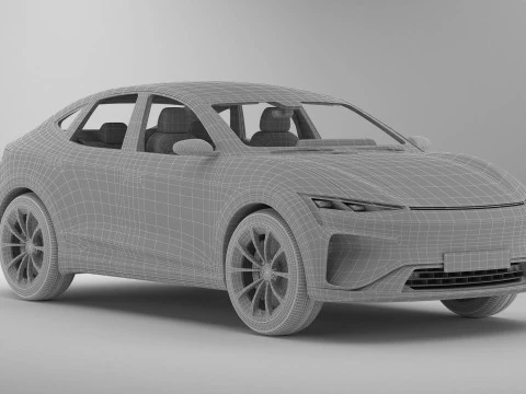 Coup&eacute; SUV moderno generico di classe superiore Modello 3D