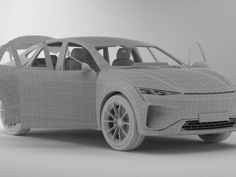 Coup&eacute; SUV moderno generico di classe superiore Modello 3D