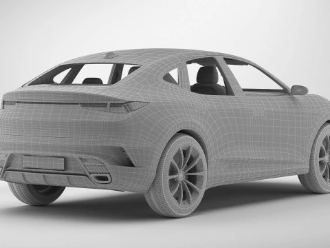 Coup&eacute; SUV moderno generico di classe superiore Modello 3D