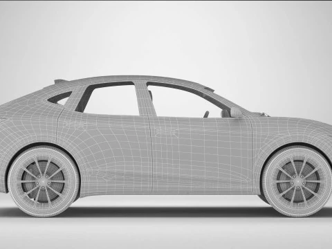 Coup&eacute; SUV moderno generico di classe superiore Modello 3D