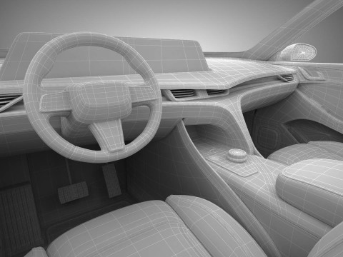 Generic Modern Upper Class SUV Coupe 3D 模型