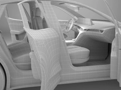 Coup&eacute; SUV moderno generico di classe superiore Modello 3D