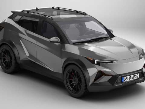 Универсальный современный внедорожник компактного класса 3D Модель