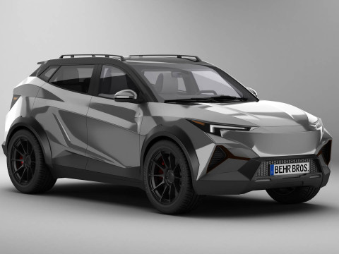 Универсальный современный внедорожник компактного класса 3D Модель