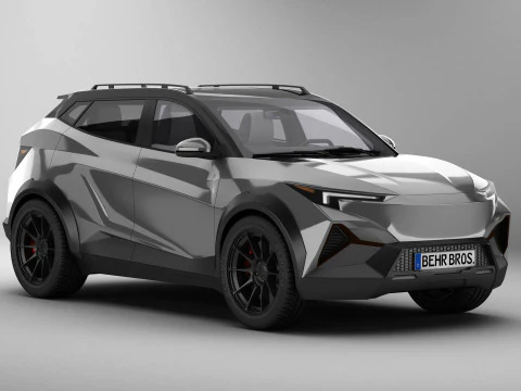 SUV generico moderno di classe compatta Modello 3D